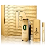 مجموعة 1 مليون جولدن عود عطر مركز 100 مل + عطر 10 مل بخاخ للسفر + بخاخ مزيل العرق 150 مل للرجال من باكو رابان - باكو رابان