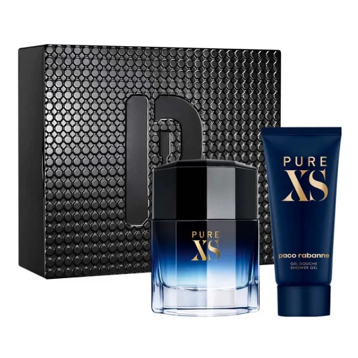 مجموعة هدايا باكو رابان بيور إكس إس للرجال: عطر أو دو تواليت 100 مل وجل استحمام مجموعة هدايا باكو رابان بيور إكس إس للرجال: عطر أو دو تواليت 100 مل وجل استحمام