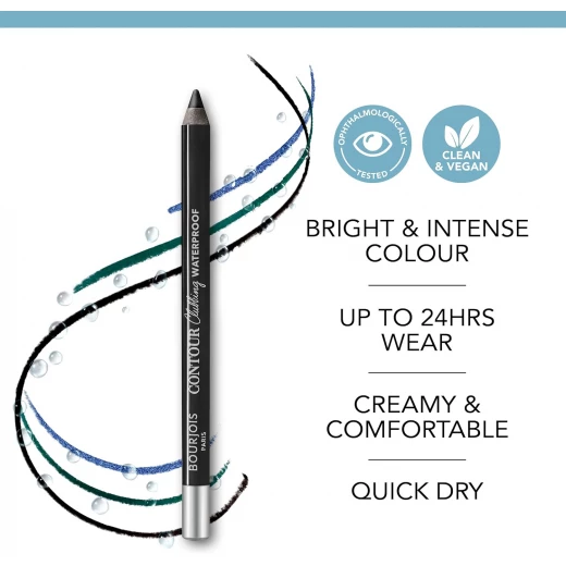 Bourjois Contour Clubbing Waterproof Eyeliner Up and Brown Long Lasting Eye Makeup Precision Application 1.2g - Bourjois - Image 2
