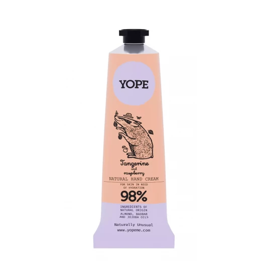 كريم يدين YOPE Tangerine & Raspberry 50 مل - مرطب ومنعش كريم يدين YOPE Tangerine & Raspberry 50 مل - مرطب ومنعش