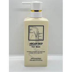 ماسك الشعر من Auskem Eve 400 مل – تركيبة مغذية بزيت الأرغان لإصلاح وترطيب الشعر الجاف والتالف، يمنح نعومة ولمعانًا طبيعيًا طويل الأمد