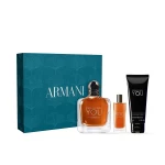 مجموعة عطر إمبوريو أرماني سترونجر ويذ يو أبسولوتلي للرجال 100 مل و 15 مل و جل الاستحمام - إمبريو أرماني