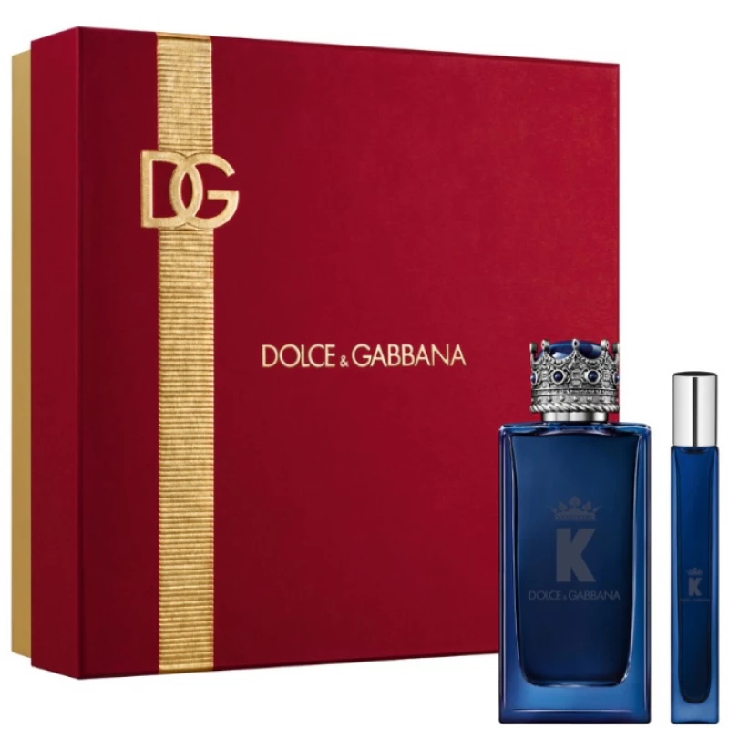 مجموعة هدايا دولتشي آند غابانا كي انتنس للرجال عطر خشبي جلدي 100 مل بخاخ للسفر - دولتشي اند غابانا