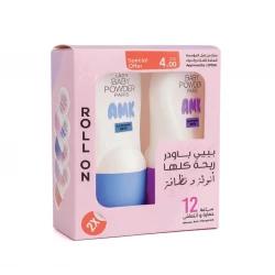 ليدي بيبي بودرة مزيل عرق رول الأزرق والأرجواني- أزرق 50 مل 2 قطعة من اي ام كي