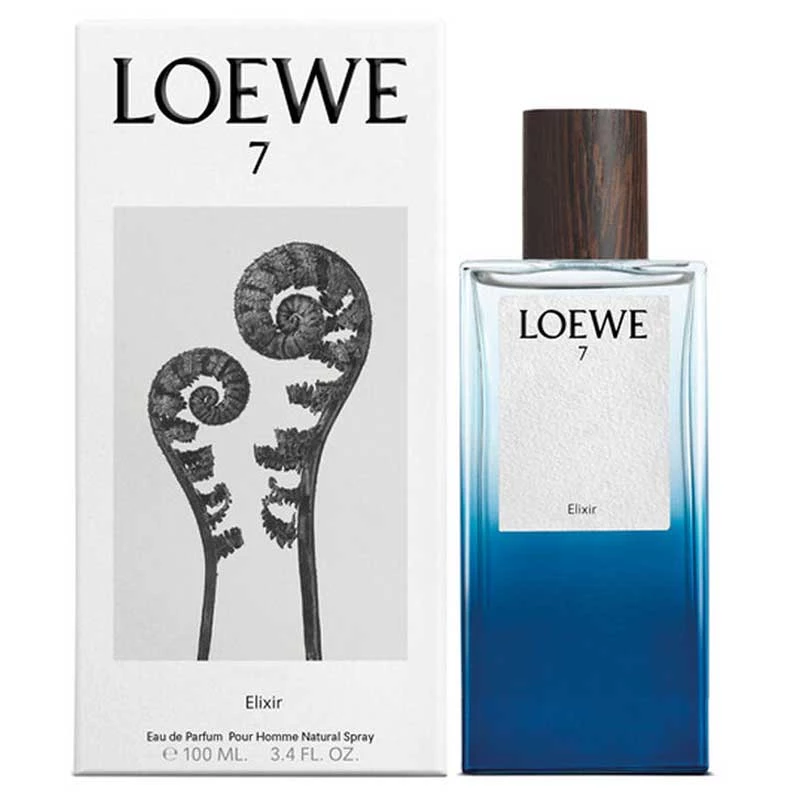 لووي 7 إكسير أو دي بارفان للرجال 100 مل عطر خشبي عنبري حار يدوم طويلاً - Loewe
