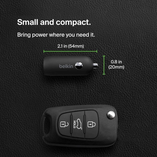 شاحن سيارة بيلكين 30W USB-C - شحن سريع لأجهزة iPhone 16/15 و Galaxy S25/S24 و Pixel 9 - أسود - بيلكين - Image 7