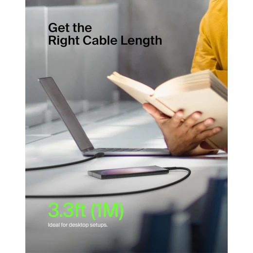 كابل Belkin USB-C إلى USB-A بطول 3.3 قدم أسود - شحن سريع لأجهزة iPhone و Samsung و Pixel و iPad والمزيد - بيلكين - Image 8
