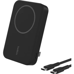 Belkin BoostCharge Qi2 Magnetic 15W Wireless Power Bank 8K + Stand, for iPhone 16/15/14/13/12