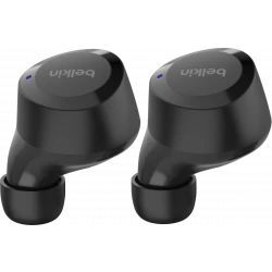 Belkin SoundForm Bolt True Wireless Earbuds, Wireless earphones with up to 28H of battery life and Mono Mode, Bluetooth headphones with mic for iPhone, Galaxy and more, Medium