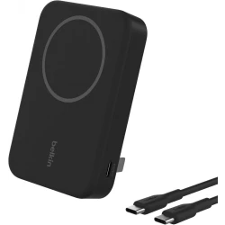 Belkin BoostCharge Qi2 Magnetic 15W Wireless Power Bank 10K + Stand, for iPhone 16/15/14/13/12