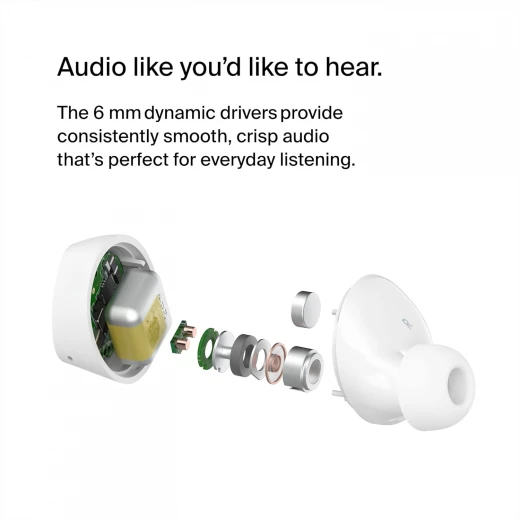 سماعات أذن لاسلكية SoundForm Bolt True، سماعات أذن لاسلكية مع عمر بطارية يصل إلى 28 ساعة ووضع أحادي، ومقاومة للعرق والماء IPX4، وسماعات رأس بلوتوث مع ميكروفون لأجهزة iPhone وGalaxy والمزيد من بيلكين - بيلكين - Image 6