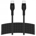 كابل بلكين بوست تشارج برو فليكس مضفّر من السيليكون – USB-C إلى USB-C، بطول 3 أمتار، أسود - بيلكين