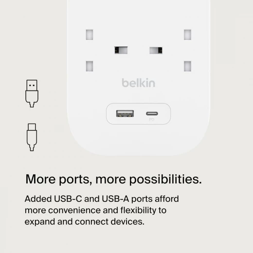 Belkin 8-Outlet Surge Protector with USB-C & USB-A Ports - Belkin - Image 6