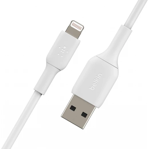 كابل بلكين بوست تشارج لايتنينغ – بطول 9.8 قدم / 3 متر – معتمد من MFi – شاحن USB إلى لايتنينغ لأجهزة آيفون – كابل آيفون – سلك شاحن آيفون – شاحن أبل – شاحن هاتف USB – باللون الأبيض. - بيلكين - Image 5