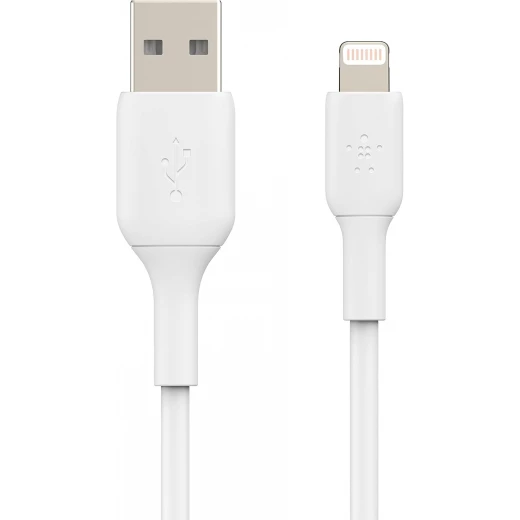 كابل بلكين بوست تشارج لايتنينغ – بطول 9.8 قدم / 3 متر – معتمد من MFi – شاحن USB إلى لايتنينغ لأجهزة آيفون – كابل آيفون – سلك شاحن آيفون – شاحن أبل – شاحن هاتف USB – باللون الأبيض. - بيلكين - Image 3
