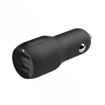 شاحن سيارة بيلكن Dual USB-A (24W) - شحن سريع للهواتف والأجهزة - بيلكين