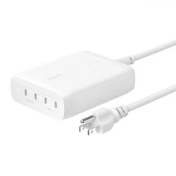 شاحن حائط بيلكين 200W USB-C GAN - 4 منافذ، شحن سريع