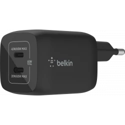 Belkin BoostCharge PRO Dual 65W USB-C PD GaN Fast Charger with PPS, Access up to 65W when using a single USB-C port or 45W + 20W when using both