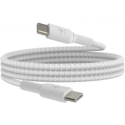 Belkin BoostCharge USB-C to USB-C Braided Cable, 1M, White