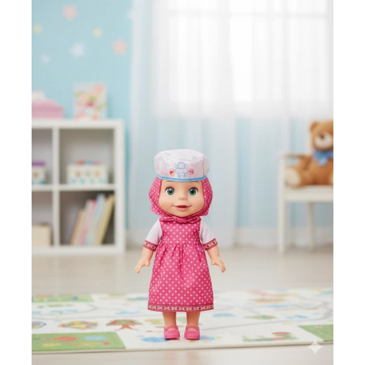 Masha Doctor Character Toy – Masha Dressed as a Doctor with Full Medical Kit, Safe & Fun Tools for Kids, Encourages Imaginative Play - Amigo - Image 2
