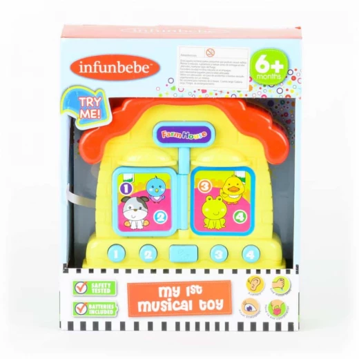 منزل مزرعة الحيوانات من Infunbebe لعبة للأطفال الصغار مع الأصوات والشخصيات - انفنبيبي - Image 2