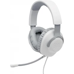 سماعة رأس JBL Quantum 100 للألعاب - أبيض - صوت غامر