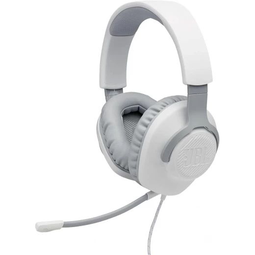 سماعة رأس JBL Quantum 100 للألعاب - أبيض - صوت غامر سماعة رأس JBL Quantum 100 للألعاب - أبيض - صوت غامر