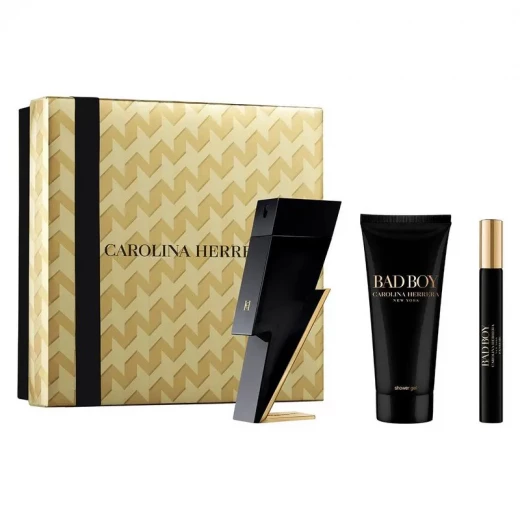 Carolina Herrera Bad Boy EDT Gift Set for Men - 100ml + Extras Carolina Herrera Bad Boy EDT Gift Set for Men - 100ml + Extras