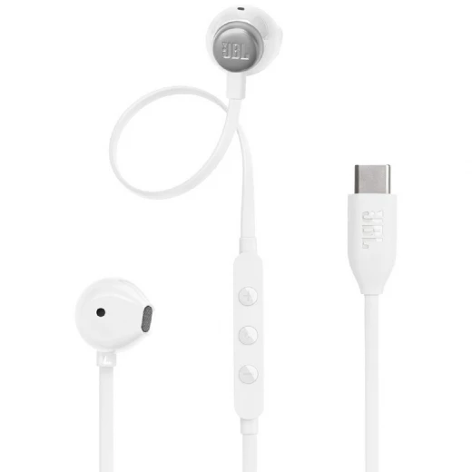 JBL Tune 305C Wired In-Ear Headphones White with USB-C JBL Tune 305C Wired In-Ear Headphones White with USB-C