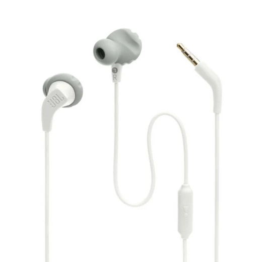 سماعات أذن JBL Endurance Run 2 سلكية - بيضاء، مقاومة للعرق، رياضية سماعات أذن JBL Endurance Run 2 سلكية - بيضاء، مقاومة للعرق، رياضية