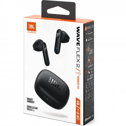 JBL Wave Flex 2 True Wireless In-Ear Headphones - Black - Comfortable Fit - JBL - Image 4