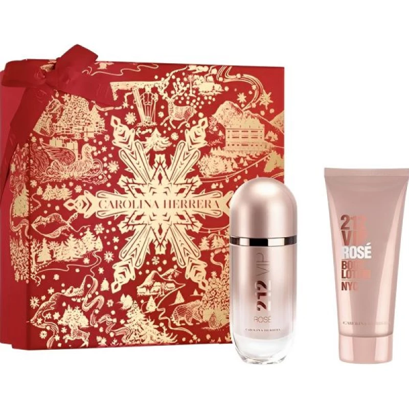 مجموعة هدايا كارولينا هيريرا 212 VIP Rose EDP 80 مل للنساء - كارولينا هيريرا