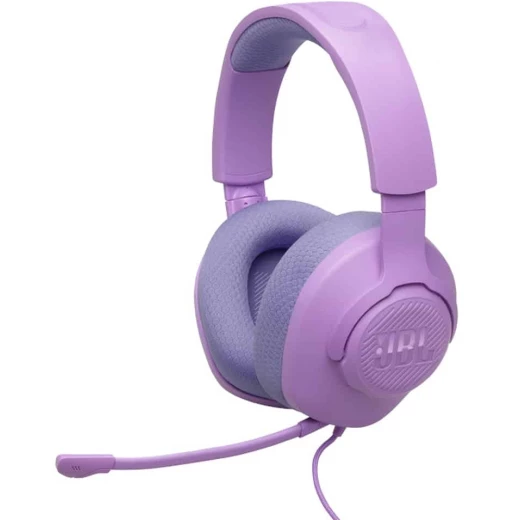سماعة رأس JBL Quantum 100M2 للألعاب فوق الأذن (أرجواني) - صوت غامر سماعة رأس JBL Quantum 100M2 للألعاب فوق الأذن (أرجواني) - صوت غامر