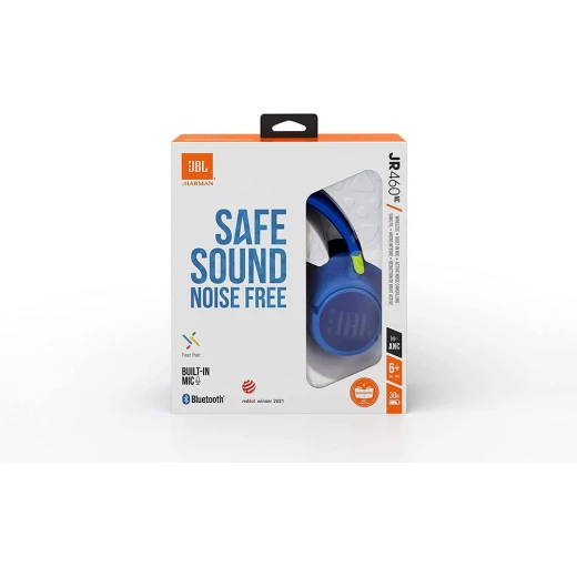 سماعات رأس JBL JR460 Kids NC بلوتوث - فوق الأذن، أزرق، ANC - جي بي ال - Image 2