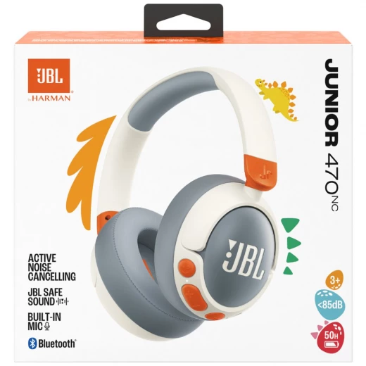 JBL JR 470NC Kids Wireless Headphones White - Noise Cancelling - JBL - Image 9
