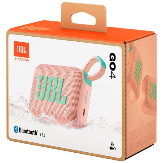 مكبر صوت JBL GO 4 وردي محمول بتقنية البلوتوث - مقاوم للماء وصوت احترافي - جي بي ال - Image 2