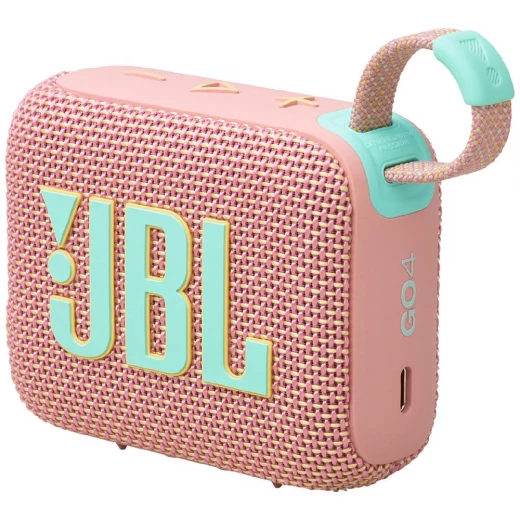 مكبر صوت JBL GO 4 وردي محمول بتقنية البلوتوث - مقاوم للماء وصوت احترافي مكبر صوت JBL GO 4 وردي محمول بتقنية البلوتوث - مقاوم للماء وصوت احترافي