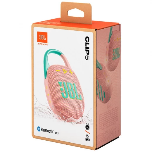 JBL Clip 5 Portable Bluetooth Speaker - Pink | Waterproof & Pro Sound - JBL - Image 2
