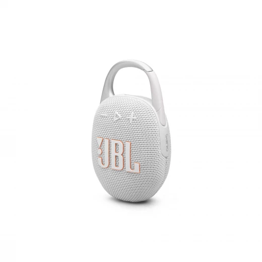مكبر صوت JBL Clip 5 أبيض محمول بتقنية البلوتوث - تشغيل حتى 15 ساعة - جي بي ال - Image 3