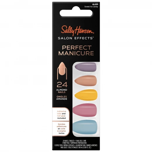 Sally Hansen Sweet as Canday Instant Manicure Kit: Stylish Nail Tips Set with Glue & File for a Professional Manicure Sally Hansen Sweet as Canday Instant Manicure Kit: Stylish Nail Tips Set with Glue & File for a Professional Manicure
