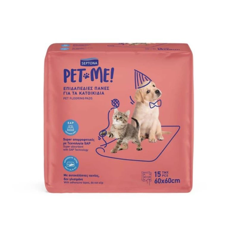 Septona Pet Me 60x60cm Floor Diapers for Pets 15-Pack - Septona