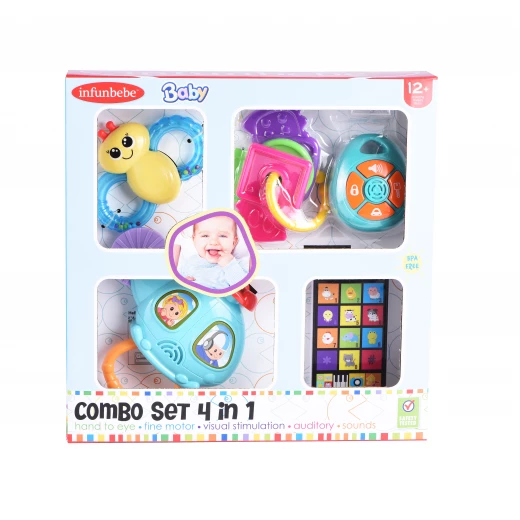 Infunbebe Combo Set 4-in-1 Baby Toy - Educational & Motor Skills Infunbebe Combo Set 4-in-1 Baby Toy - Educational & Motor Skills