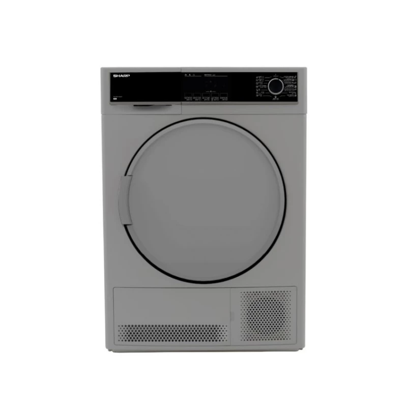 Sharp 9kg Condenser Dryer – Silver – 15 Drying Programs – Energy Efficiency Class B – Effective drying performance with multiple programs to suit different fabric types and protect clothes - SHARP