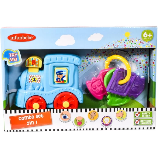 Infunbebe Train & Keychain Light & Sounds Combo Set for Babies 4 years Infunbebe Train & Keychain Light & Sounds Combo Set for Babies 4 years