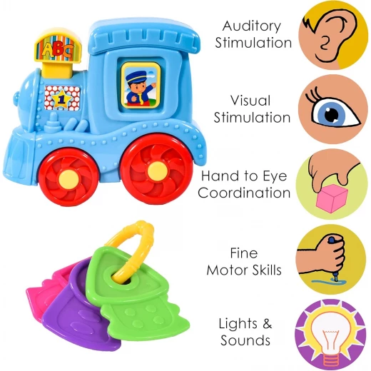 Infunbebe Train & Keychain Light & Sounds Combo Set for Babies 4 years - infunbebe - Image 3