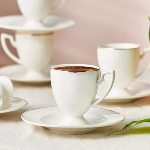 Karaca Boyoz 6-Piece Coffee Cup Set 85ml - Porcelain Cups - karaca - Image 3