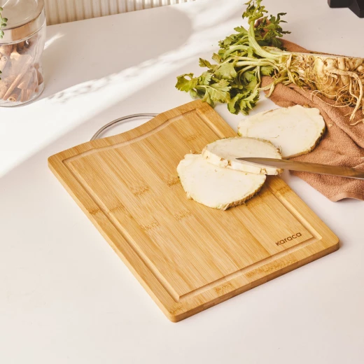 لوح تقطيع من الخيزران مستطيل من كاراجا 28x20 سم - كراجا - Image 5