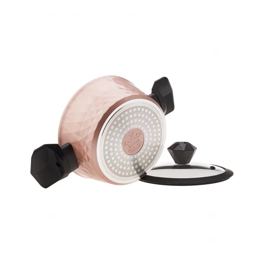 طقم أواني طهي Karaca BioDiamond Rose Gold 7 قطع للتحريض - كراجا - Image 8
