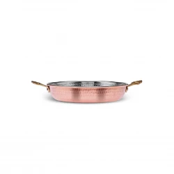 Karaca Ahlat Copper Sahan 18 Cm - Traditional Cooking Pan