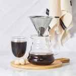 فلتر قهوة مخروطي من كاراجا - معدن - متين وسهل الاستخدام - كراجا